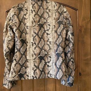 Guess Maia Faux Python Jacket/Blazer Size M